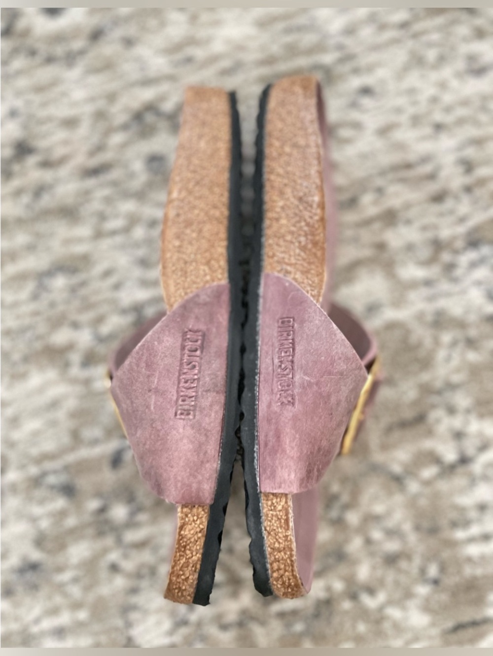Birkenstock Madrid Big Buckle Slide Sandals Lavender Purple Gold Exquisite Rare - Picture 5 of 7
